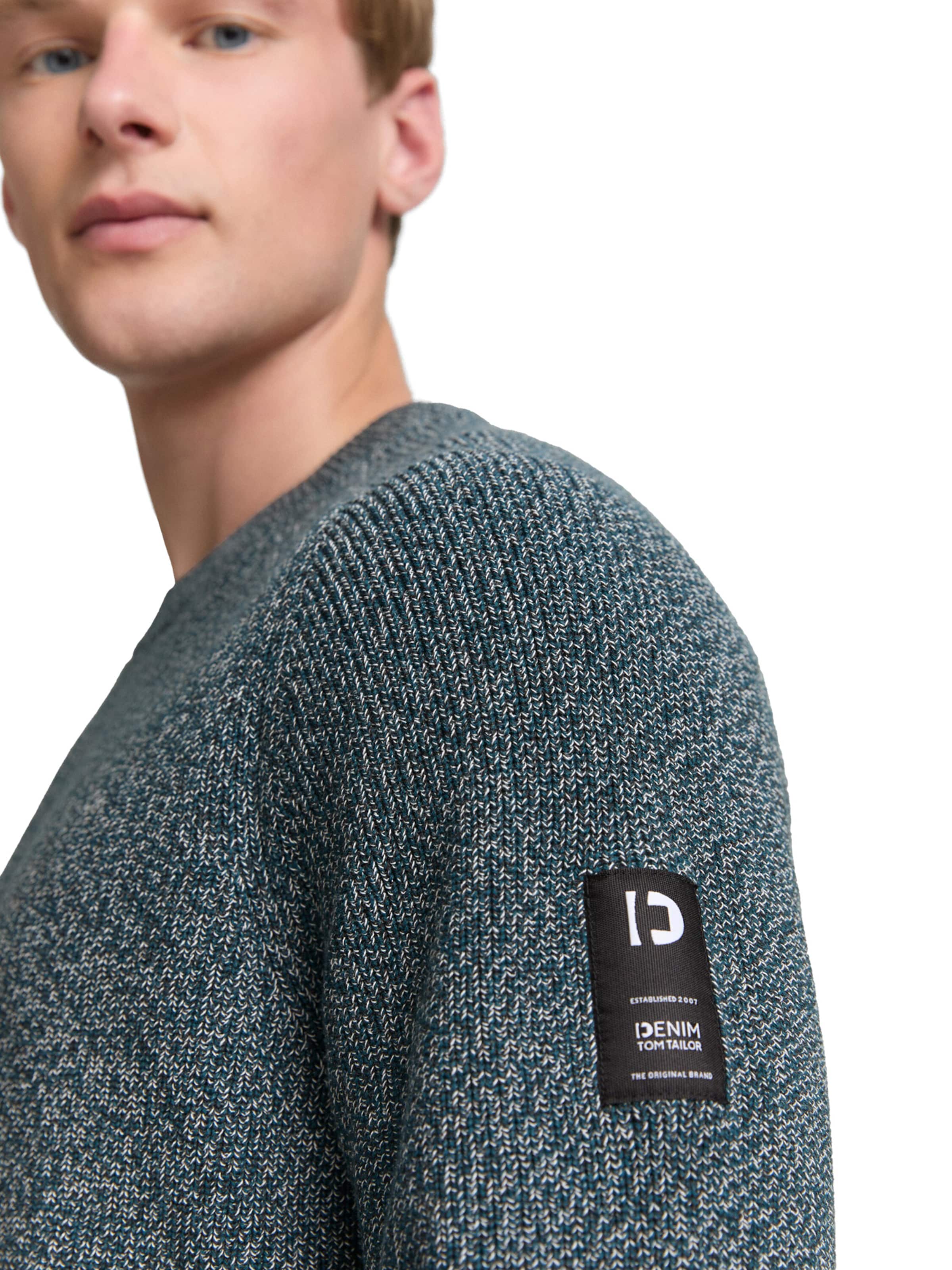 TOM TAILOR DENIM Sweater in Green