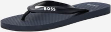 BOSS Black T-Bar Sandals 'Tracy' in Blue: front