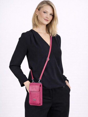 COLLEZIONE ALESSANDRO Crossbody Bag 'Event' in Pink: front