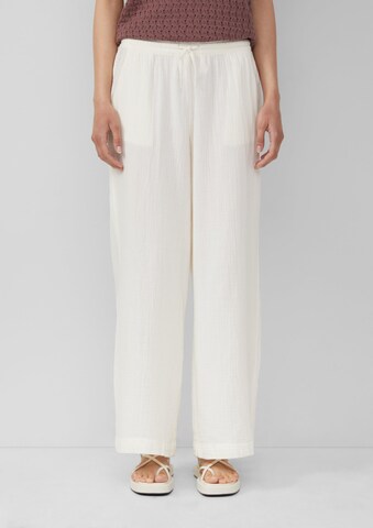 QS Wide Leg Hose in Weiß: Vorderseite