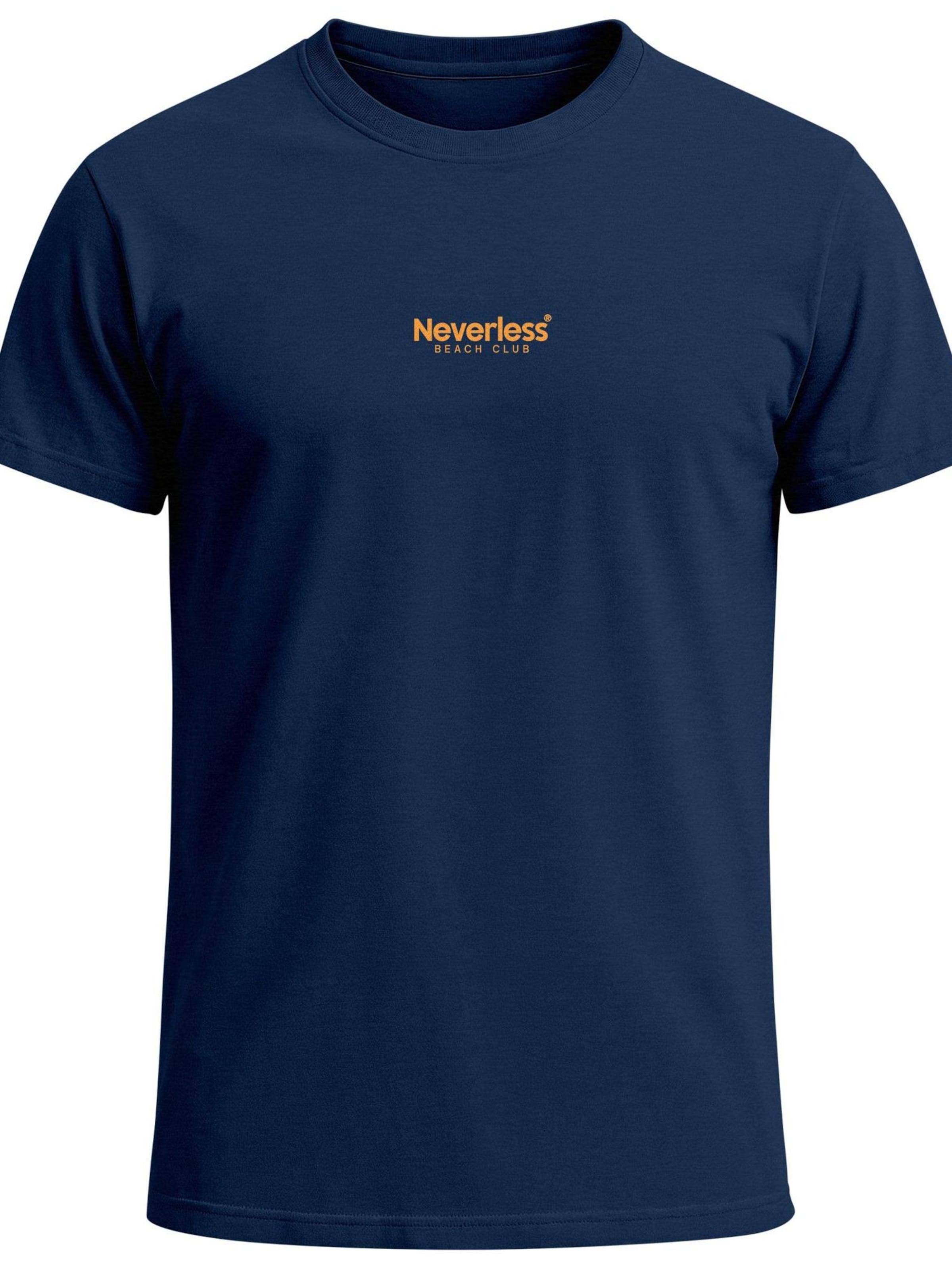Neverless Shirt 'Beach Club Palme' in Blue: front