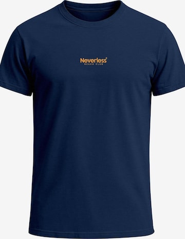 Neverless Shirt 'Beach Club Palme' in Blue: front