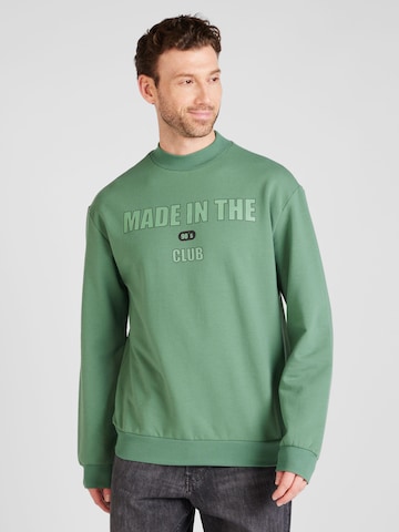 Bluză de molton 'Marek Sweater' de la ABOUT YOU pe verde: față