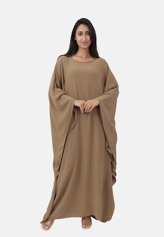 Elara Jurk in Bruin: voorkant