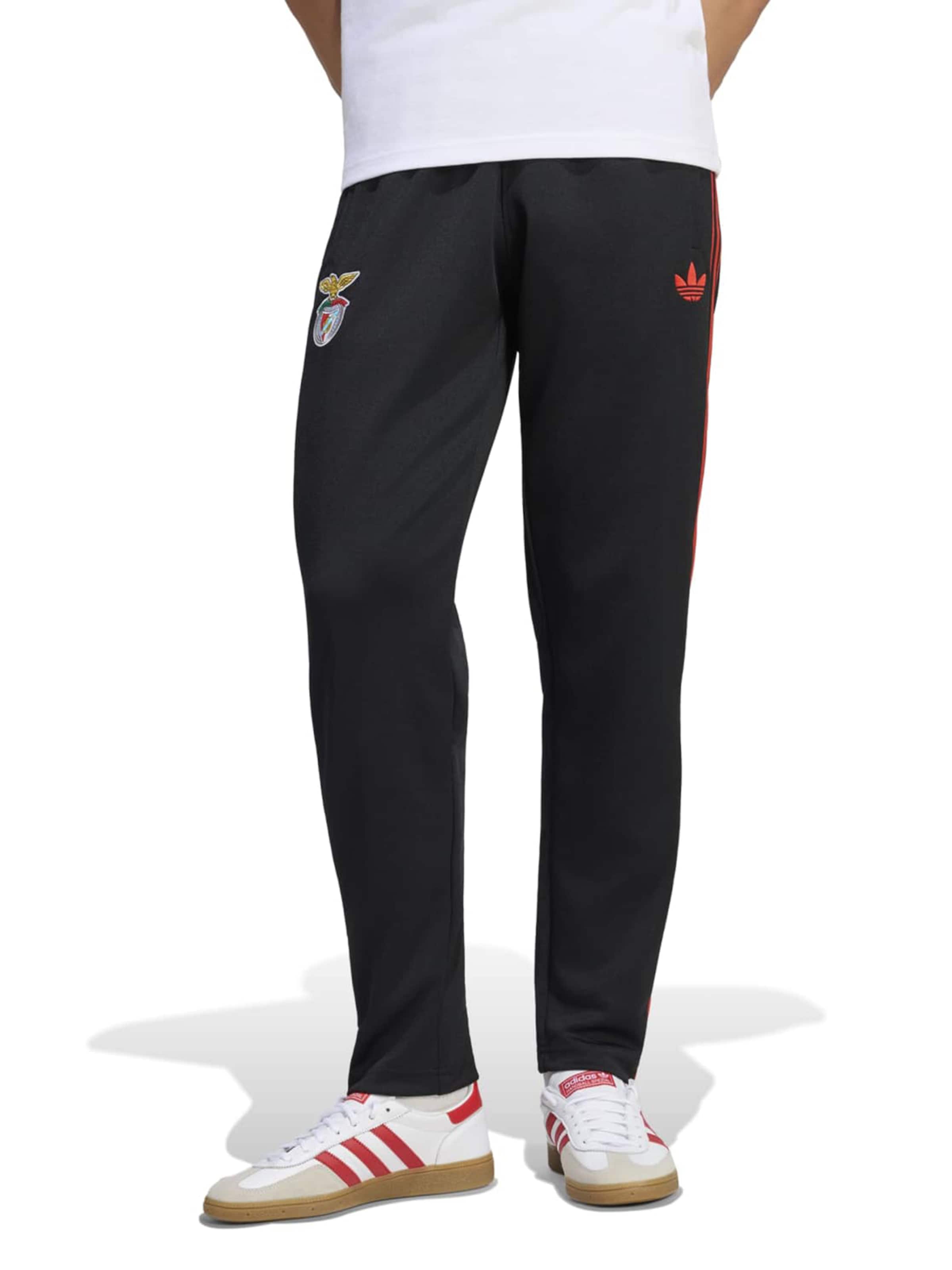 Tapered Pantaloni sport 'SL Benfica' de la ADIDAS PERFORMANCE pe negru: față