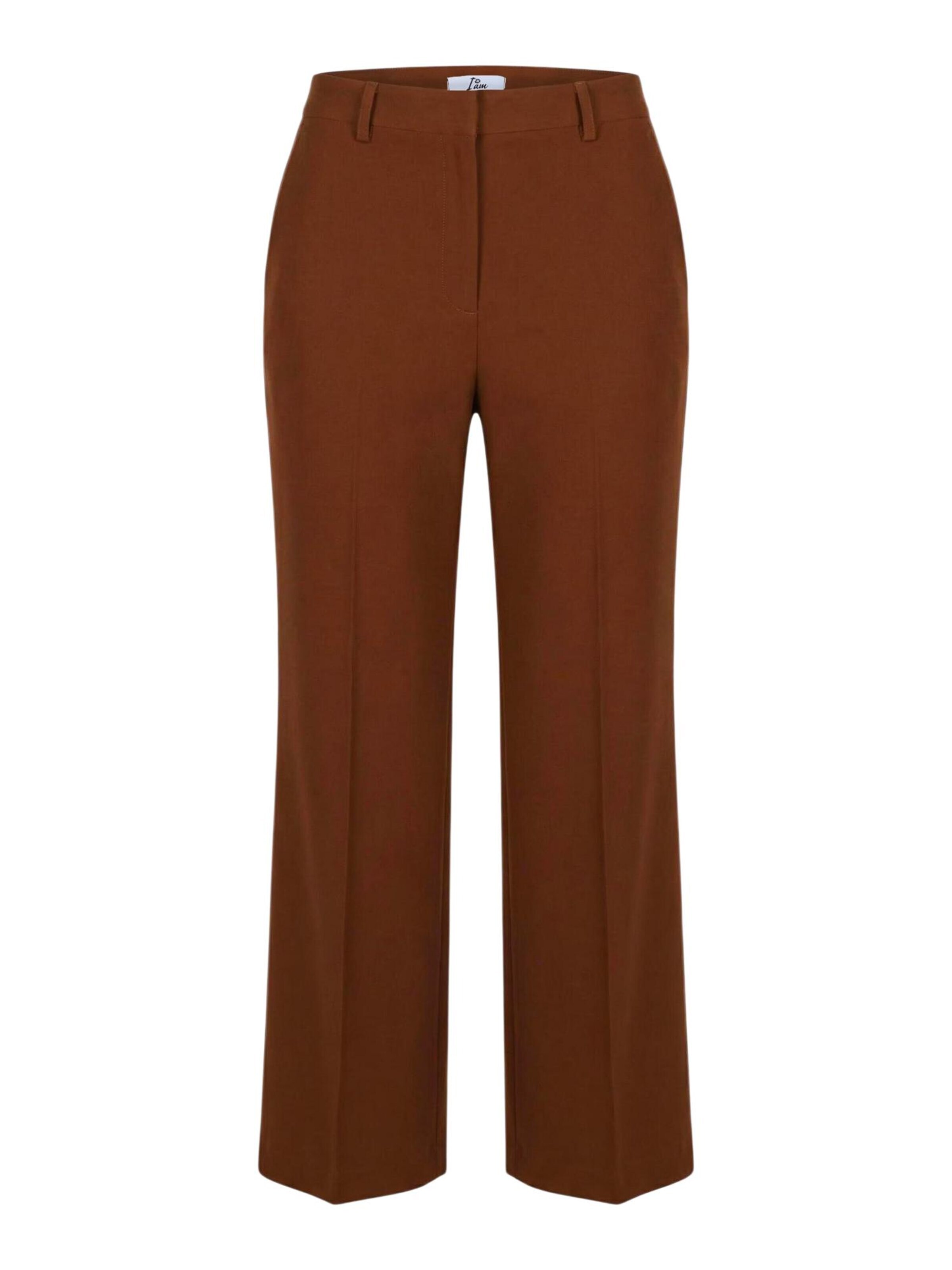 I AM Wide leg Pantalon 'Pantaloni Gamba Ampia PE26199' in Bruin: voorkant