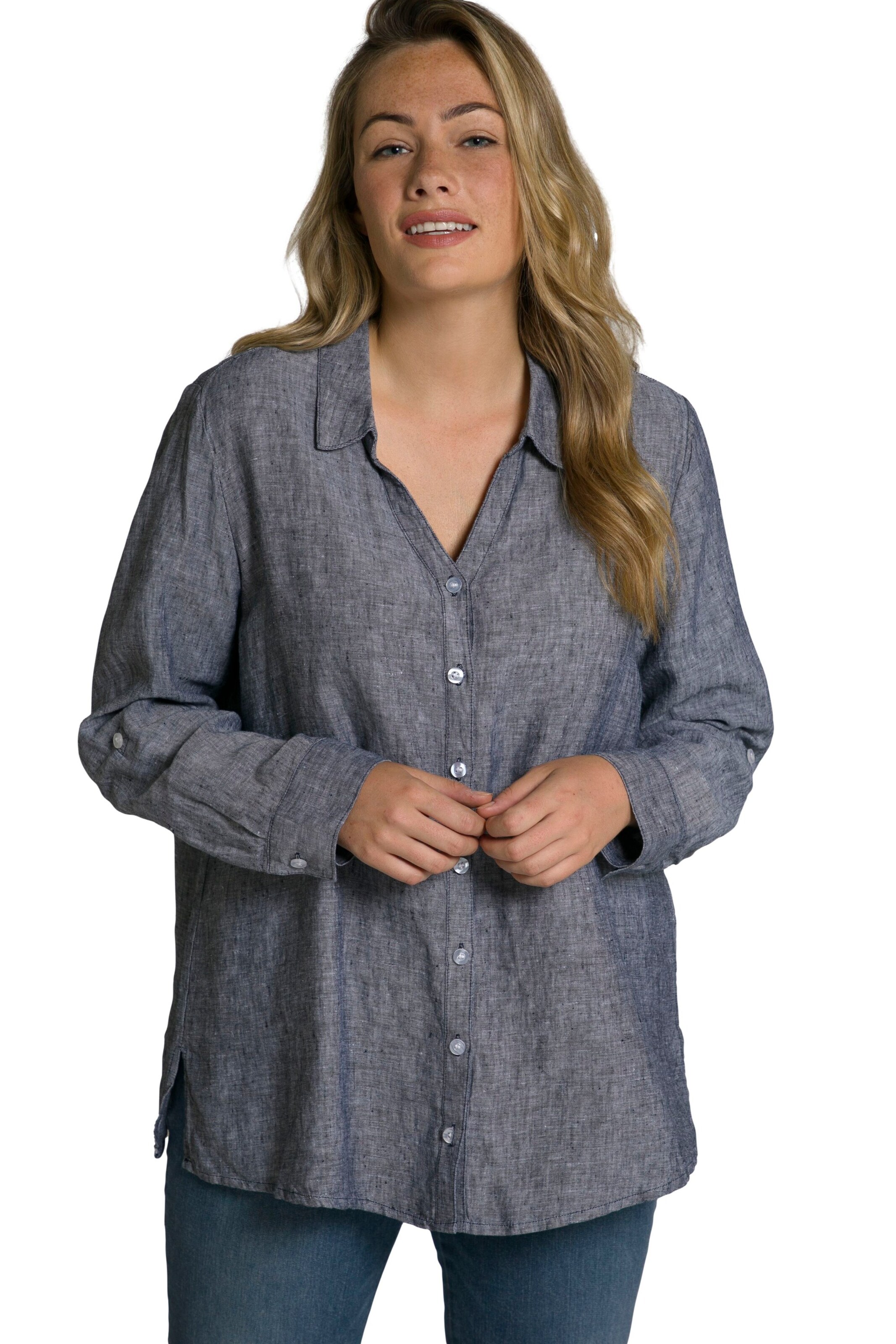 Ulla Popken Bluse in Grau: Vorderseite