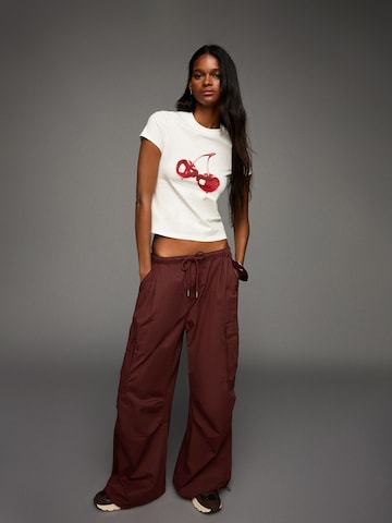 Bershka Póló - fehér: elől
