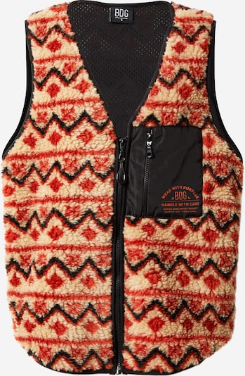 BDG Urban Outfitters Gilet en crème / orange / noir, Vue avec produit