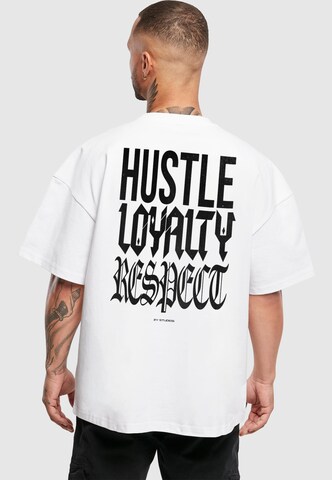 Maglietta 'Hustle Loyalty Respect' di 2Y Studios in bianco: frontale