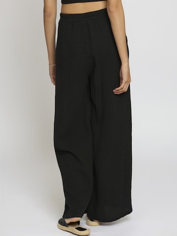 Wide Leg Pantalon 'Edaa' Lilavie en noir