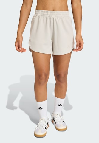 ADIDAS PERFORMANCE Loosefit Sportbroek 'Pacer' in Beige: voorkant