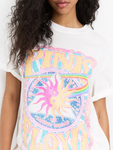 T-shirt 'PINK FLOYD YING YANG' Pull&Bear en blanc