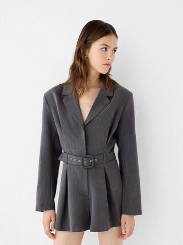 Bershka Kezeslábas - szürke: elől