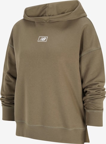 Sweat-shirt new balance en vert : devant