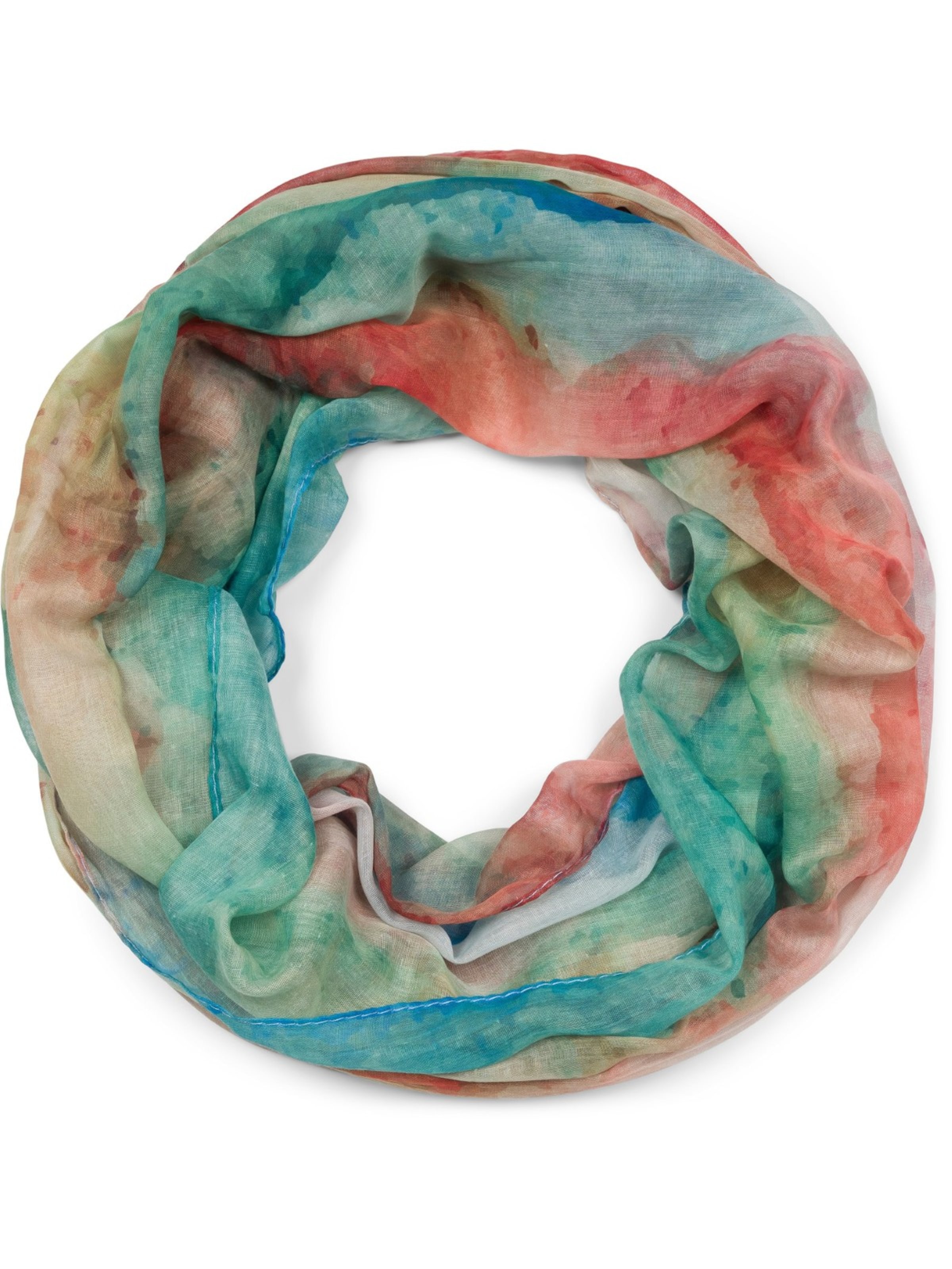 styleBREAKER Loop scarf 'Loop Aquarell Farbverlauf' in Red: front