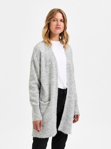 SELECTED FEMME Knit Cardigan 'Lulu' in Grey: front