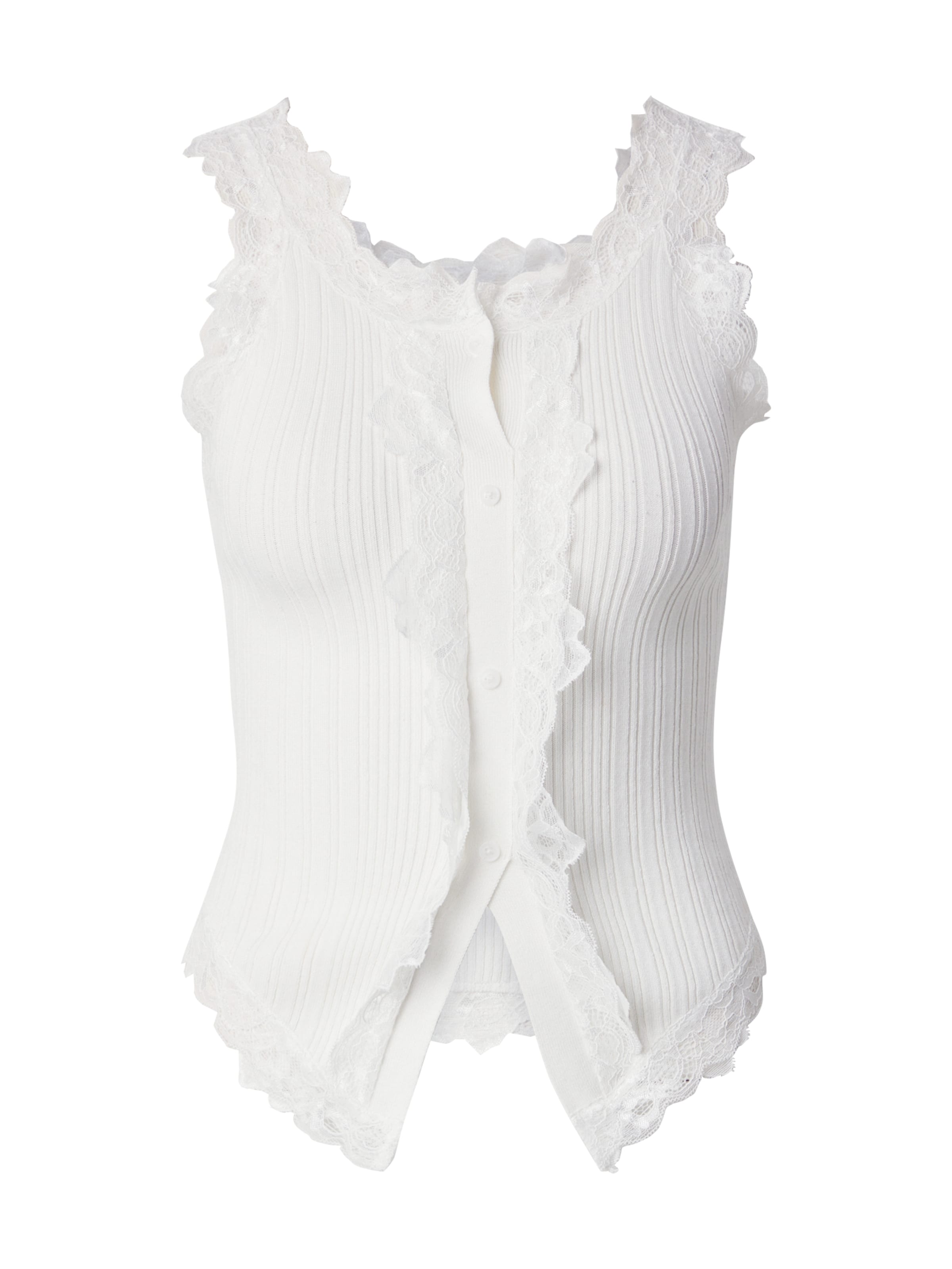 millane Knitted Top in White: front