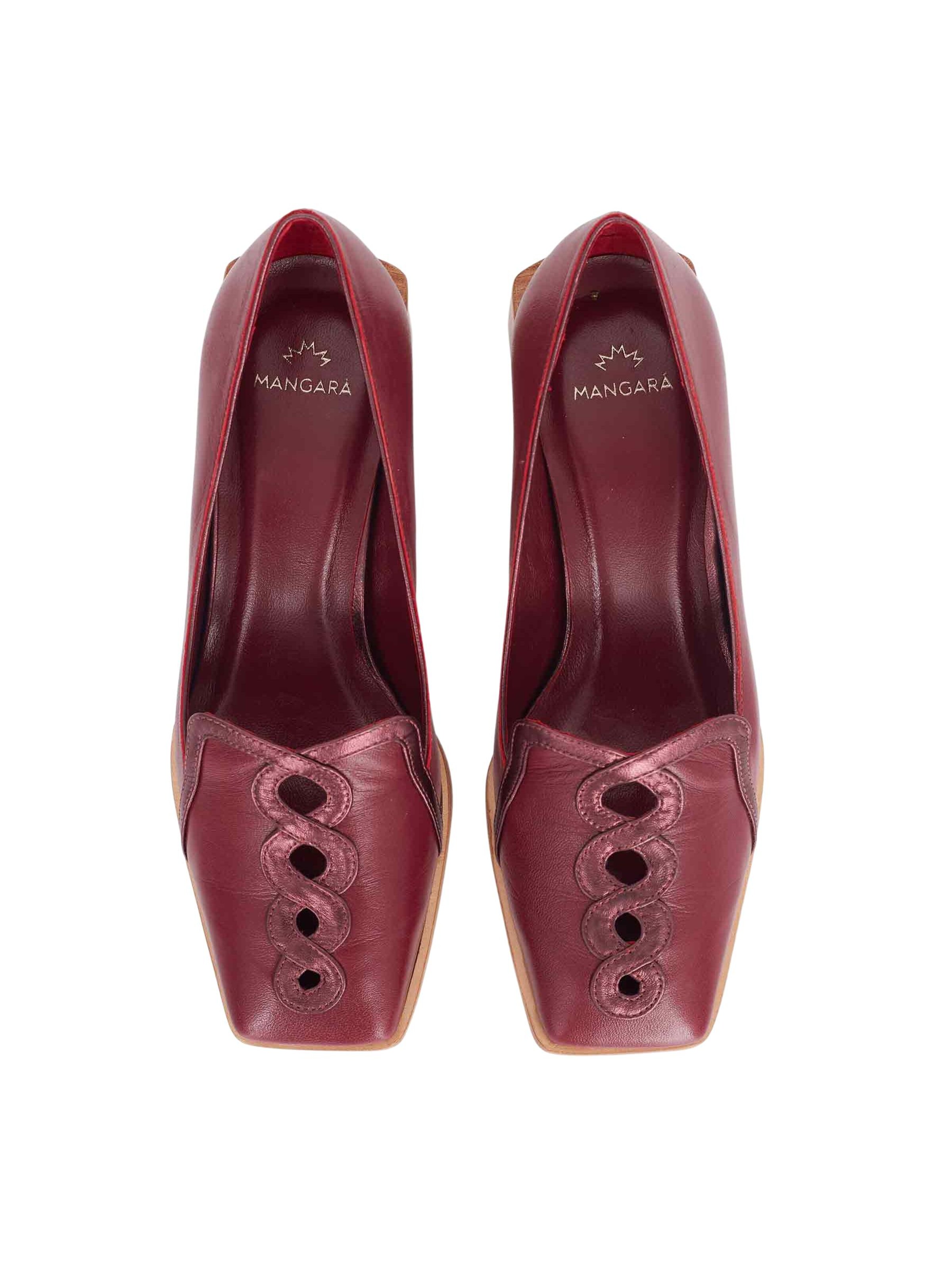Mangara Atelier - Mocasines 'Mocassin Cordia en Cuir Purple' en lila