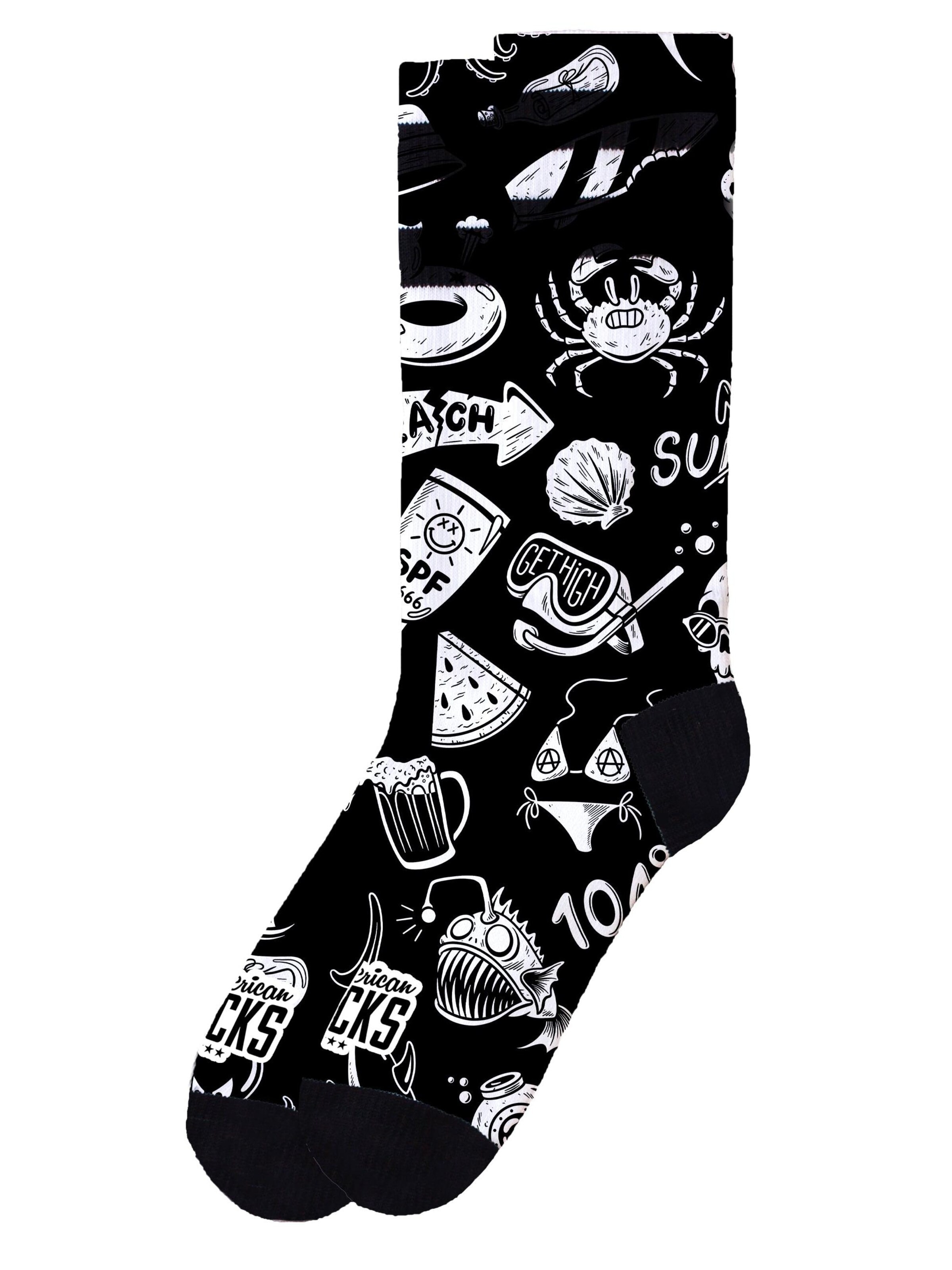 Chaussettes 'Hella Hot' American Socks en noir : devant