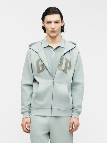 GAP Sweatvest 'Heritage' in Groen: voorkant