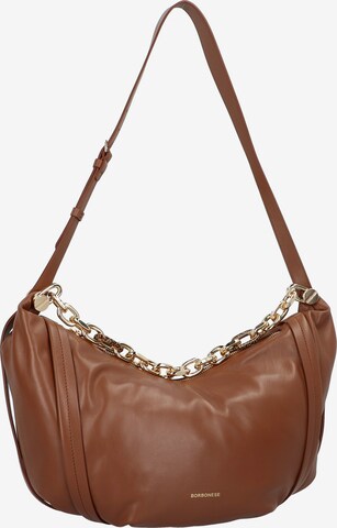 Borbonese Shoulder Bag 'New Orbit' in Brown