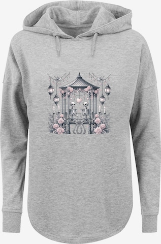 Sweat-shirt 'Skelett Paar Valentinstag' F4NT4STIC en gris : devant