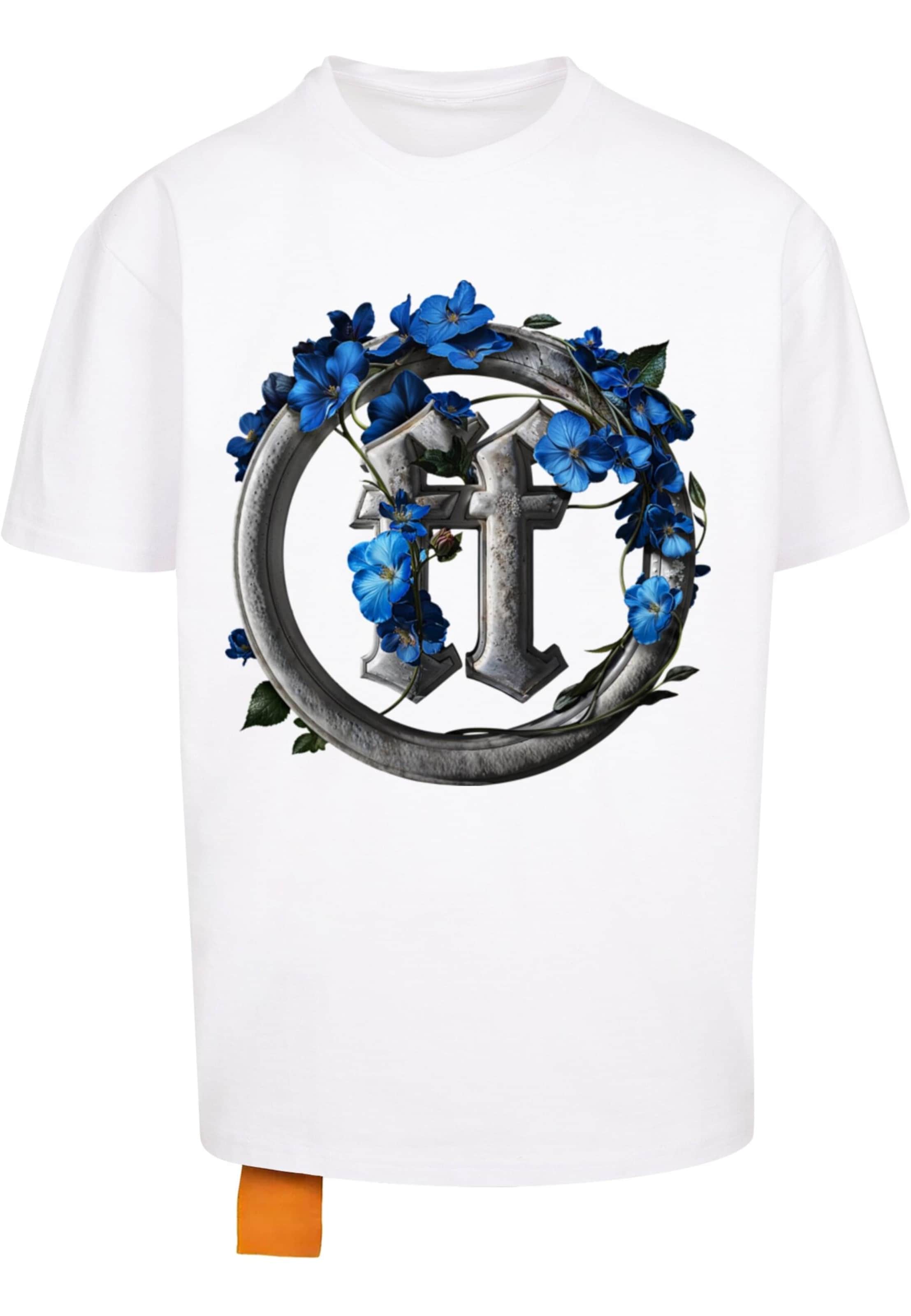 Forgotten Faces Shirt 'Faded Flowers' in Wit: voorkant