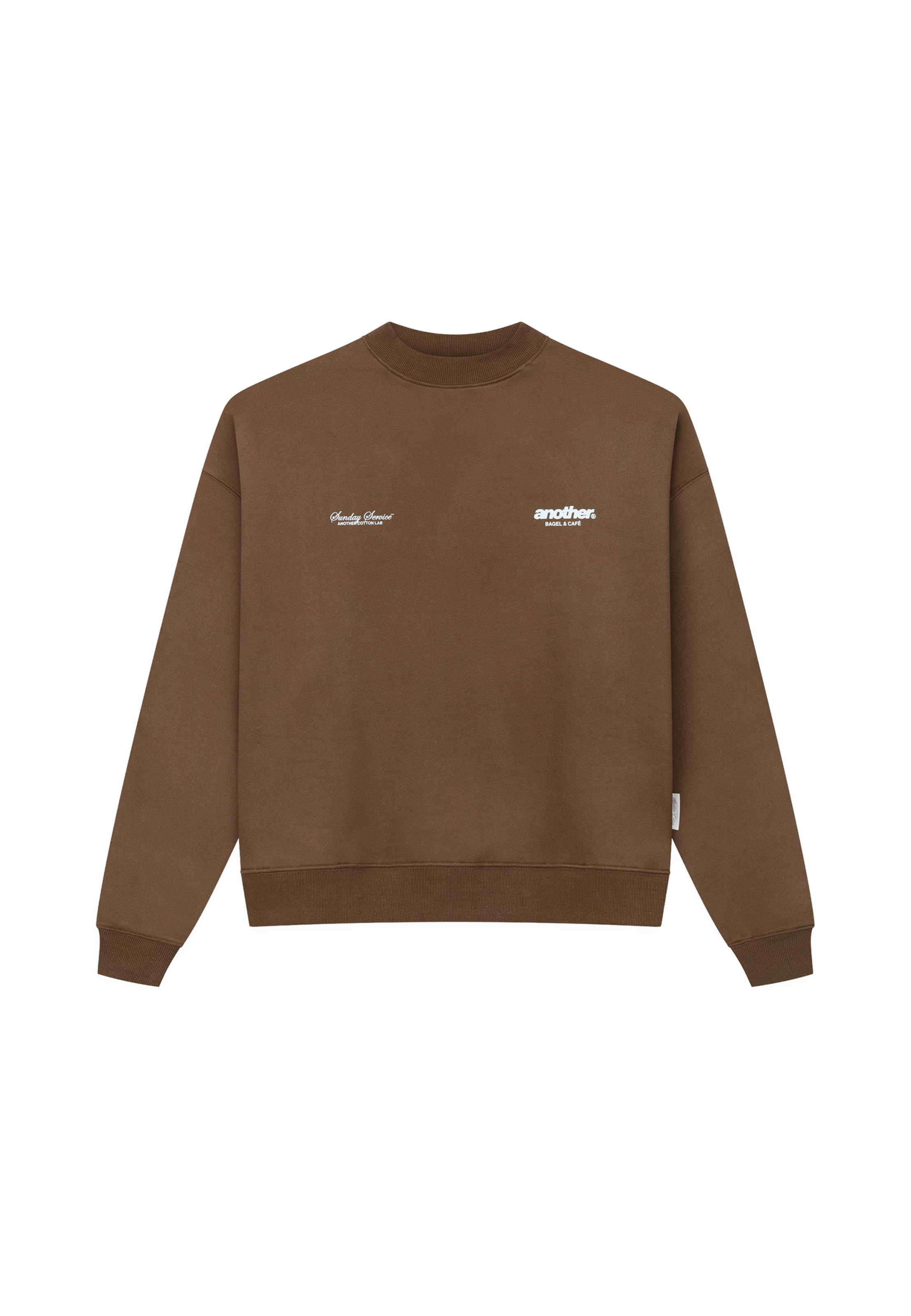Another Cotton Lab Sweatshirt 'Sunday Service' in Braun: Vorderseite