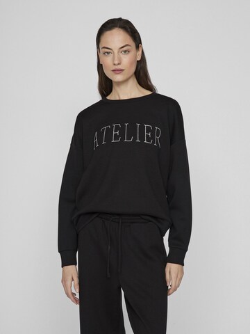 VILA Sweatshirt in Black: front