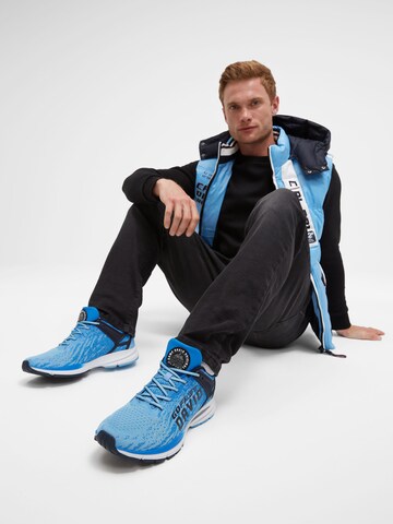 CAMP DAVID Leichter Sneaker im Strick-Design in Blau
