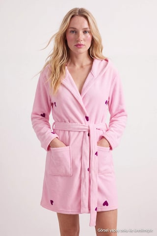 Trendyol Krátký župan – pink: přední strana