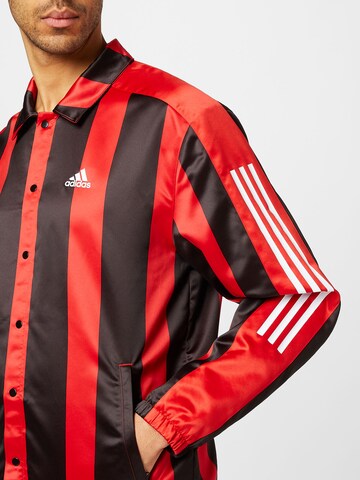 ADIDAS SPORTSWEAR Sports jacket 'Satin es' in Red