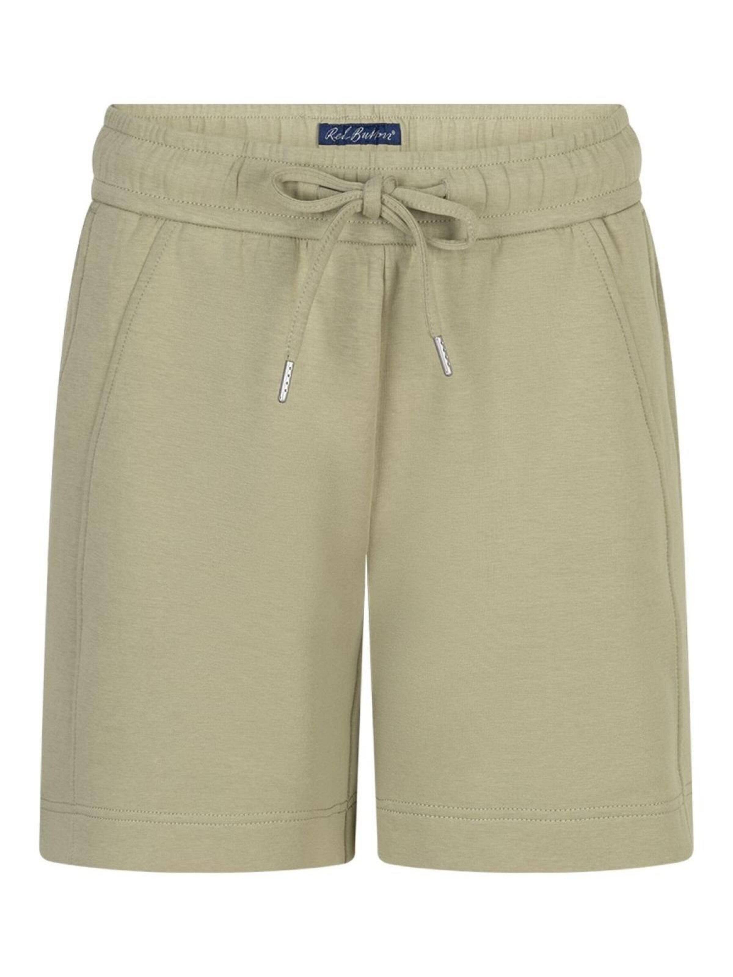 Red Button Regular Broek 'Red Button Stella short sage' in Groen: voorkant