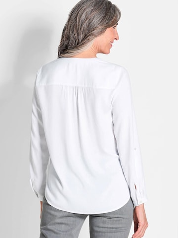 Goldner Blouse in Wit