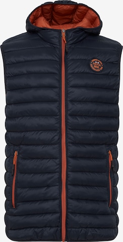 FQ1924 Bodywarmer 'Bendik' in Blauw: voorkant