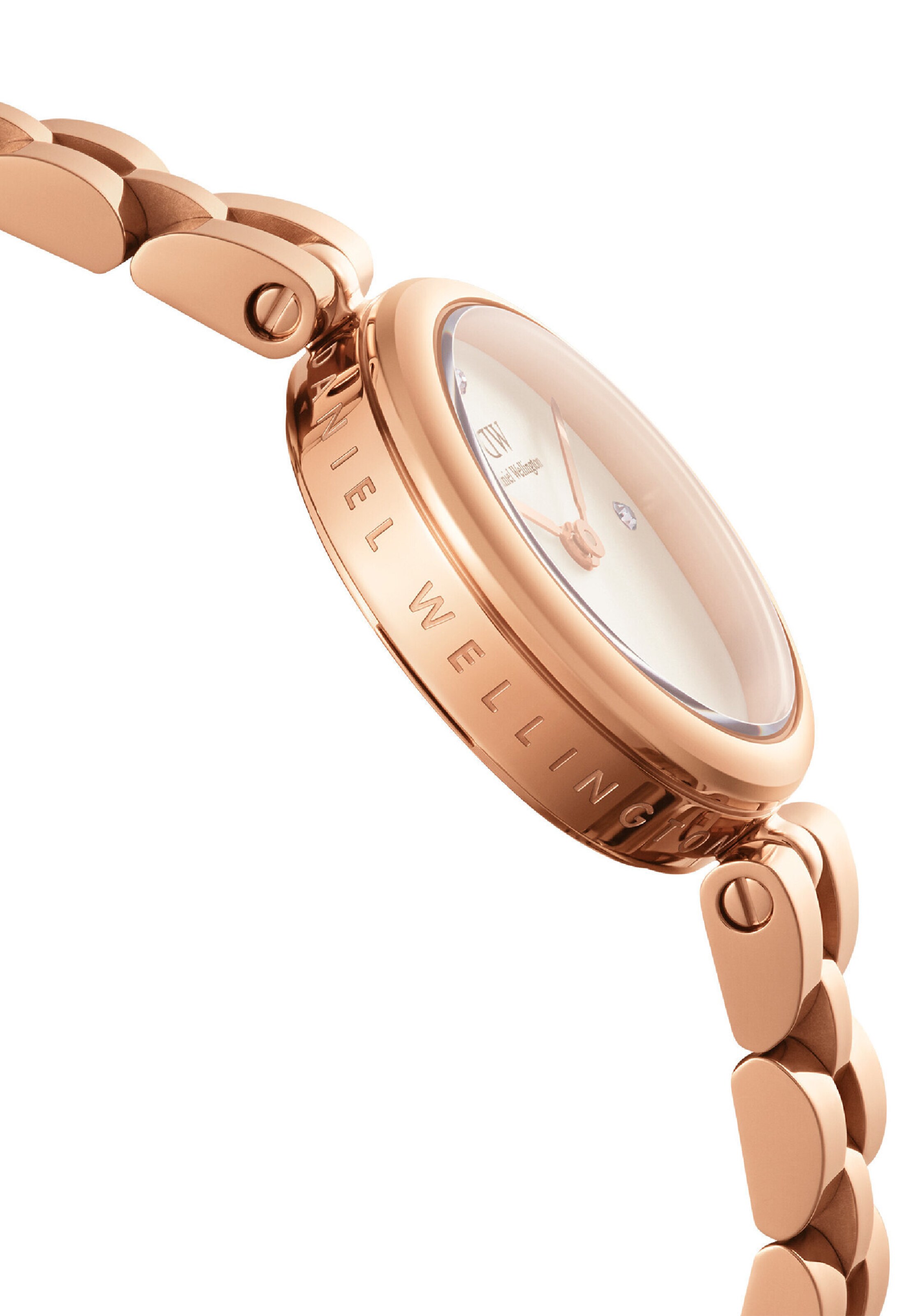 Daniel Wellington Analoog horloge ' ELAN LINK ' in Goud