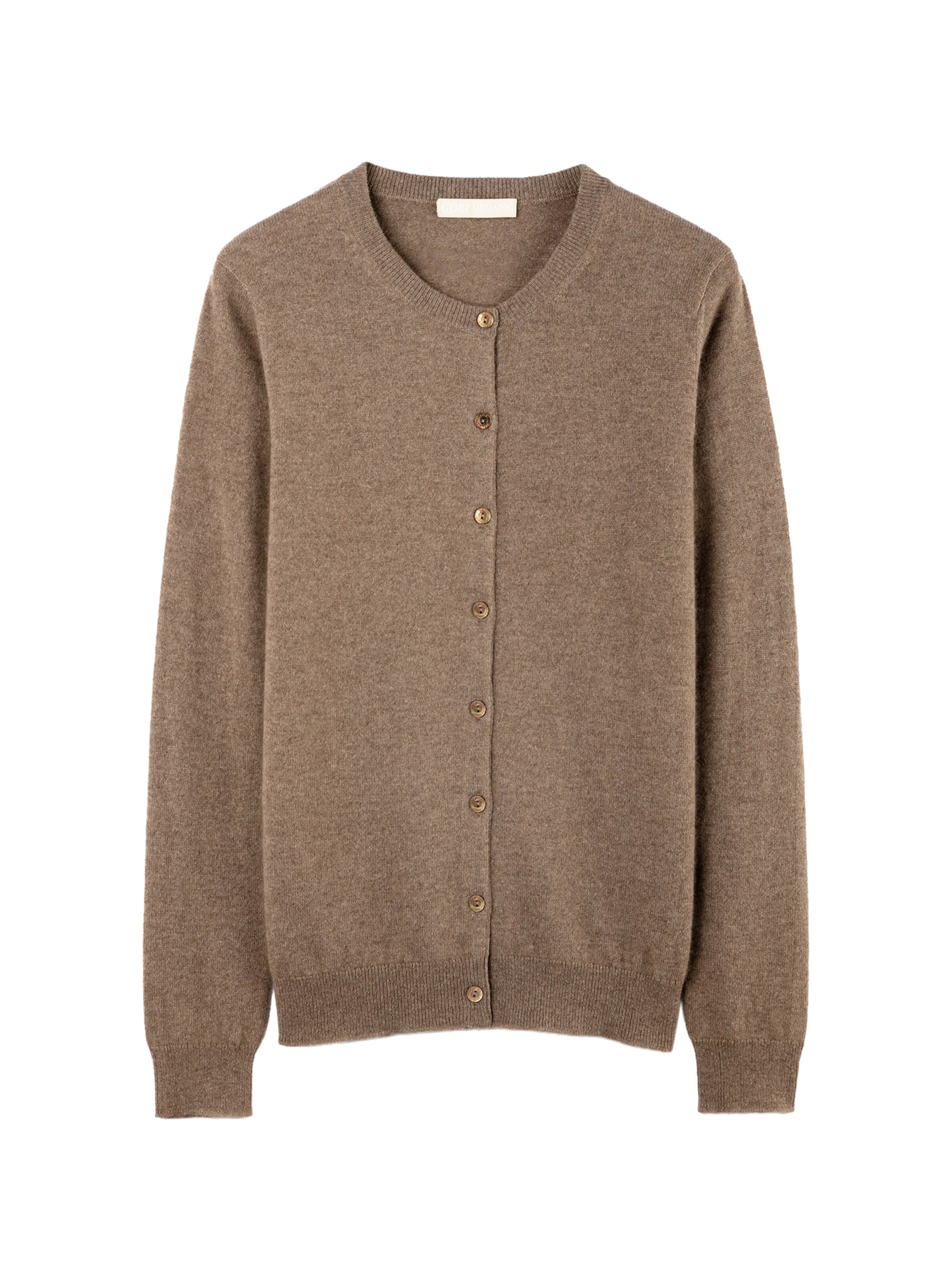 GOBI Cashmere Knit cardigan 'Essential' in Beige: front