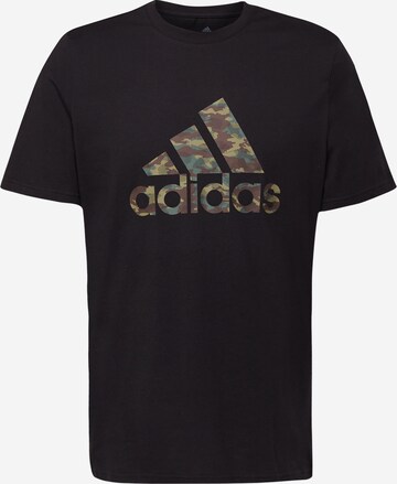 ADIDAS SPORTSWEAR Funkční tričko 'Camo' – černá: přední strana