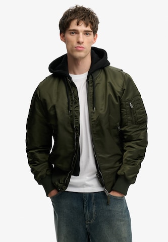 Veste mi-saison Superdry & Co en vert : devant
