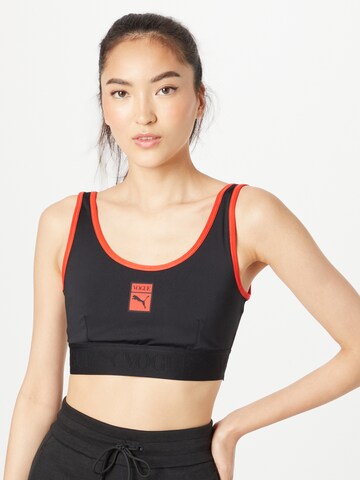 PUMA Bustier Sport-BH in Schwarz: predná strana