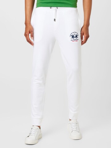 La Martina Tapered Broek in Wit: voorkant