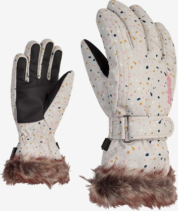 ZIENER Athletic Gloves 'Lim' in Beige: front