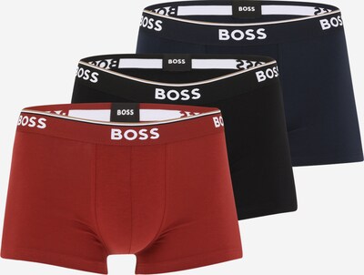 BOSS Boxers 'Power' en bleu nuit / rouge / noir / blanc, Vue avec produit