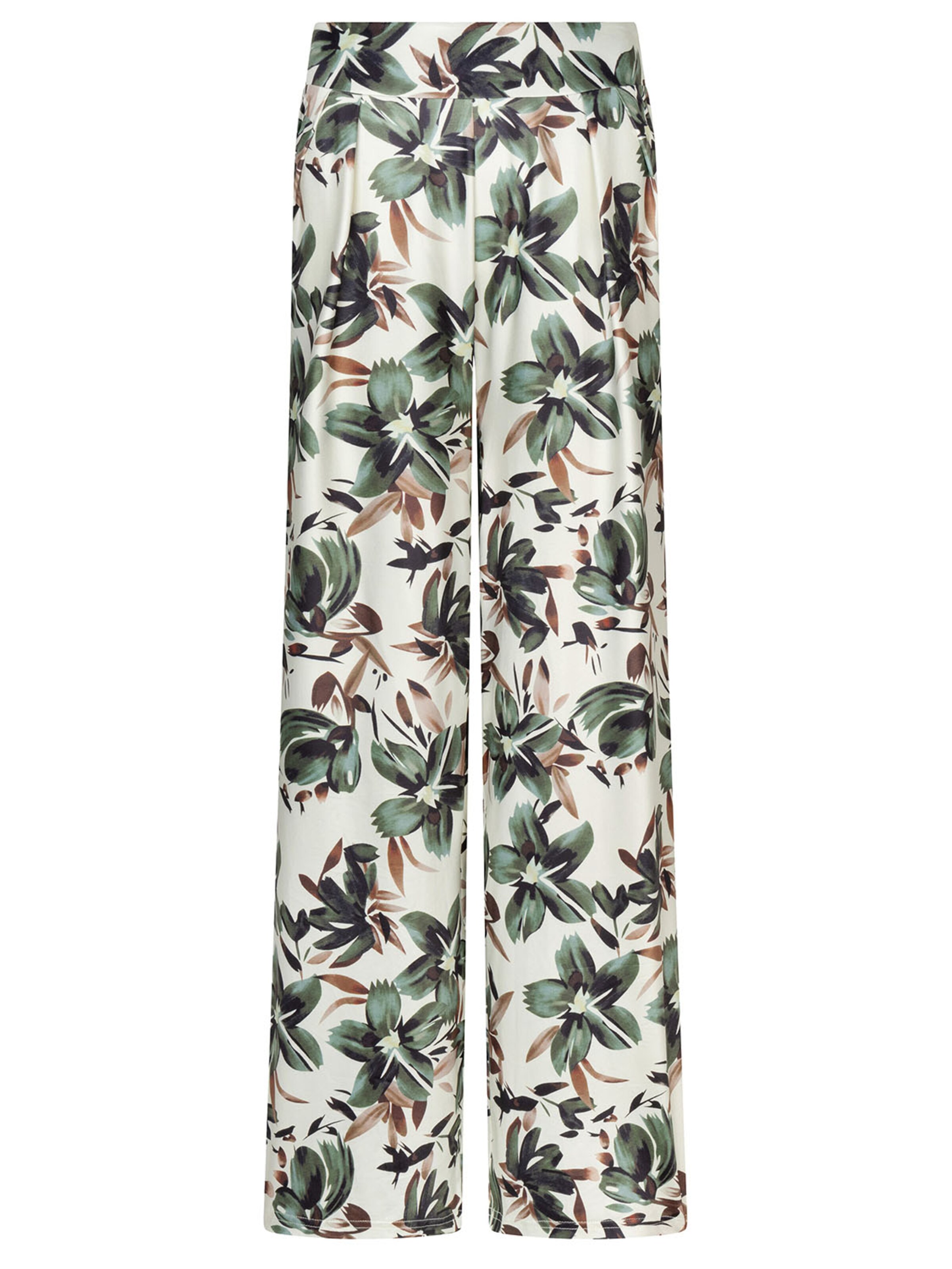 Chic by Lirette Wide leg Broek 'Palazzo Pants Bastimentos' in Beige: voorkant