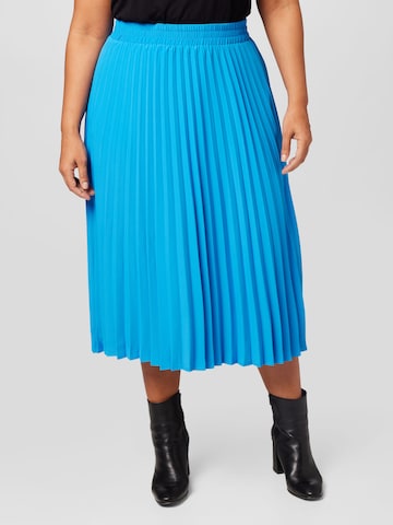 Gina Tricot Curve Rok in Blauw: voorkant