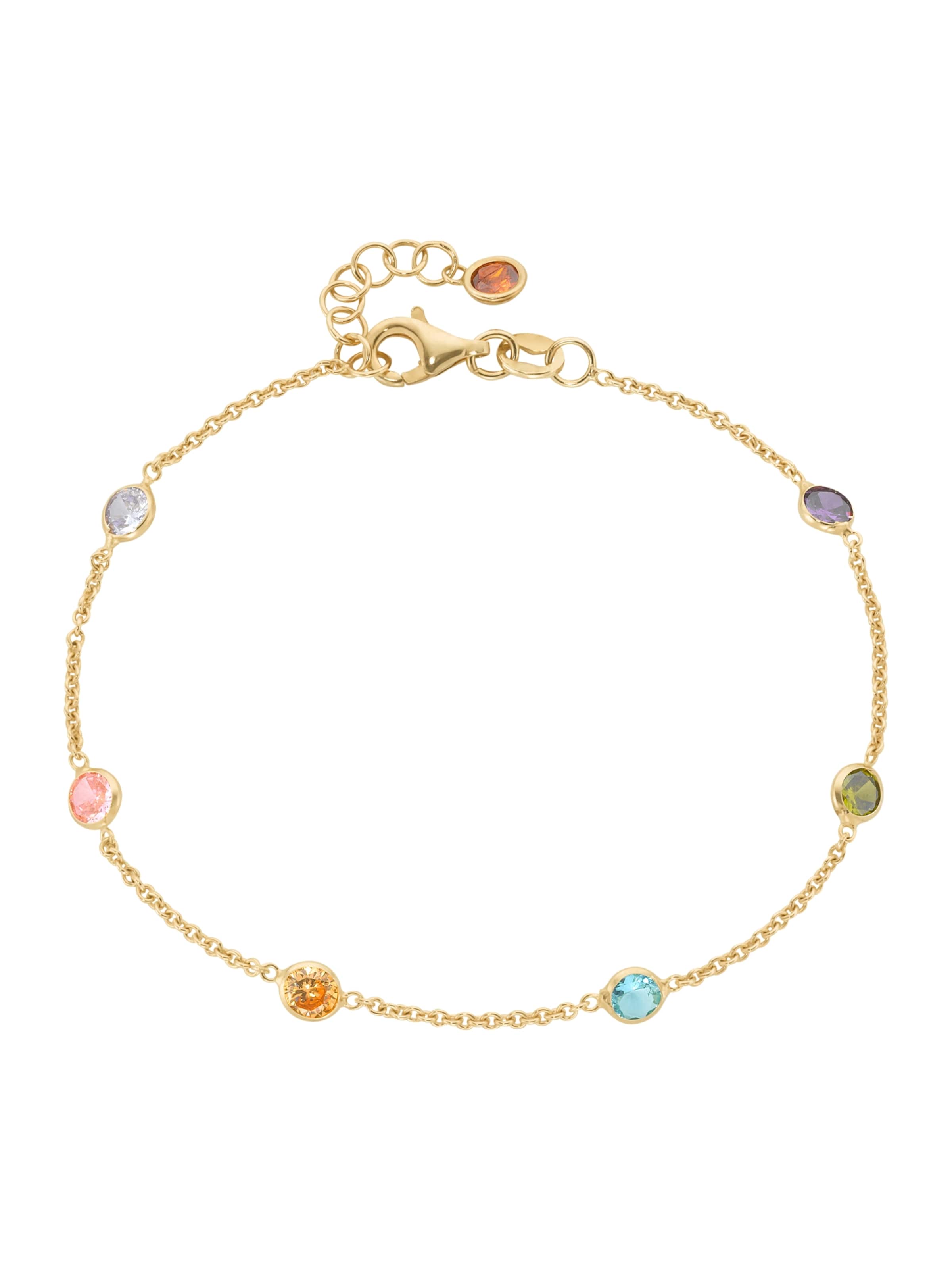 Smart Jewel Armband in azur / gold / oliv / orange, Produktansicht