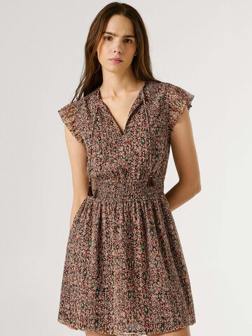 Pepe Jeans Jurk 'Doty' in Bruin: voorkant