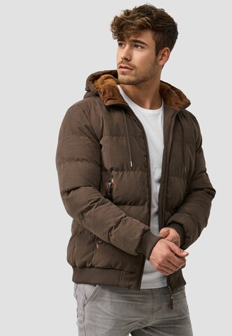 INDICODE JEANS Winterjacke 'Adeline' in Braun