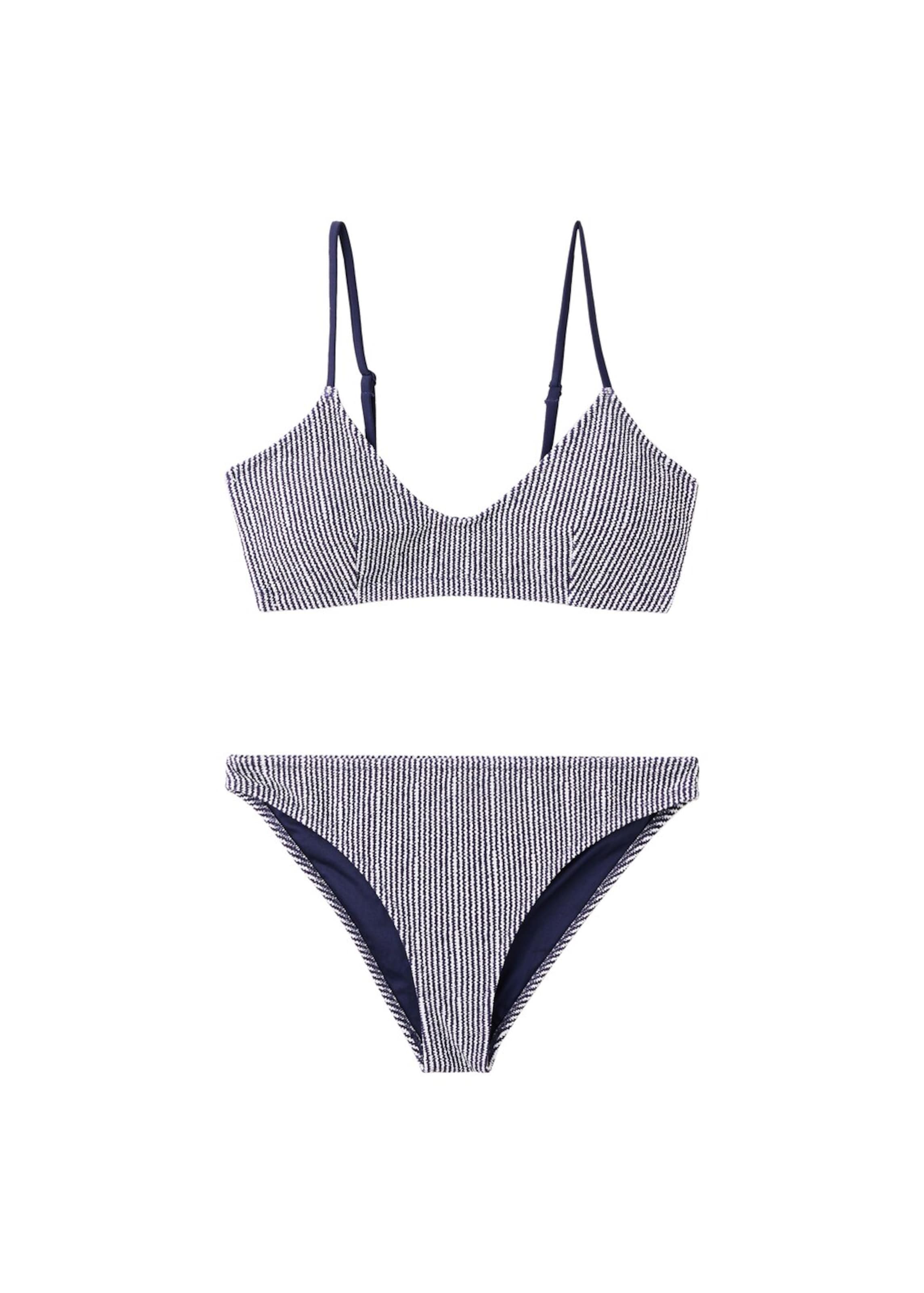 MANGO TEEN Triangle Bikini 'Leire' in Blue: front